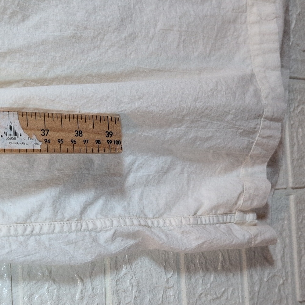 329-White Button-Up Dress 100 💯 Cotton - Picture 3 of 5